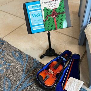 Vintage American Girl Doll Violin, music stand, and accessories